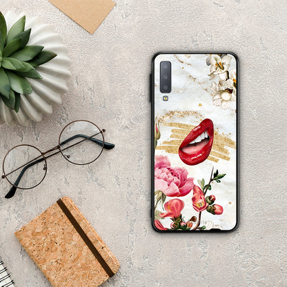 Red Lips - Samsung Galaxy A7 2018 θήκη