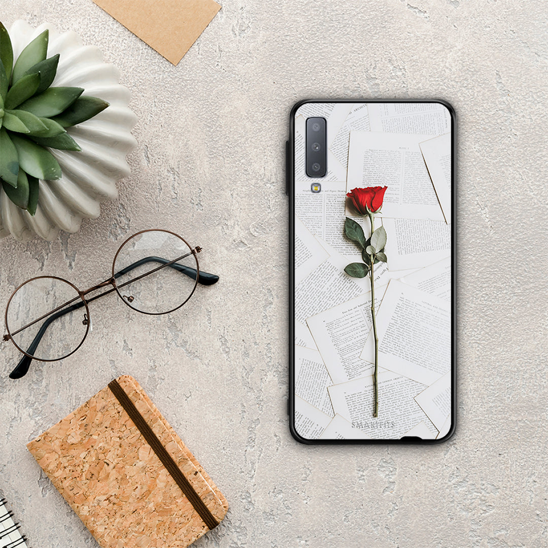 Red Rose - Samsung Galaxy A7 2018 θήκη
