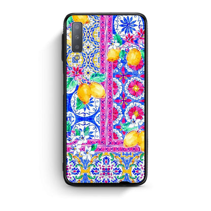 samsung A7 Retro Spring θήκη από τη Smartfits με σχέδιο στο πίσω μέρος και μαύρο περίβλημα | Smartphone case with colorful back and black bezels by Smartfits