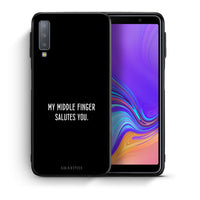 Thumbnail for Θήκη Samsung A7 2018 Salute από τη Smartfits με σχέδιο στο πίσω μέρος και μαύρο περίβλημα | Samsung A7 2018 Salute case with colorful back and black bezels