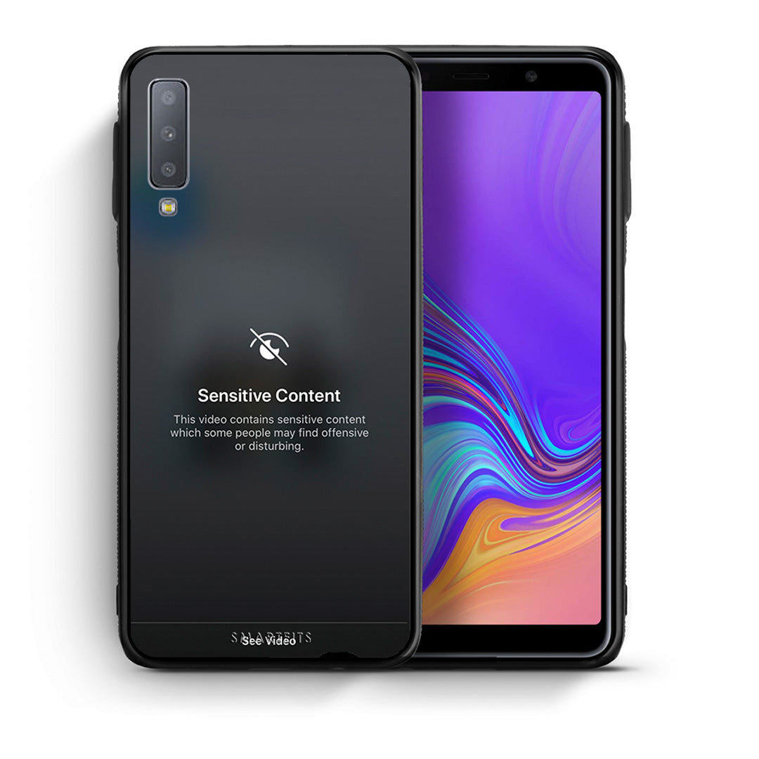 Θήκη Samsung A7 2018 Sensitive Content από τη Smartfits με σχέδιο στο πίσω μέρος και μαύρο περίβλημα | Samsung A7 2018 Sensitive Content case with colorful back and black bezels