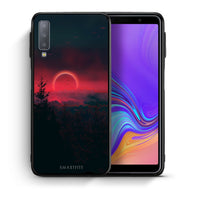Thumbnail for Θήκη Samsung A7 2018 Sunset Tropic από τη Smartfits με σχέδιο στο πίσω μέρος και μαύρο περίβλημα | Samsung A7 2018 Sunset Tropic case with colorful back and black bezels