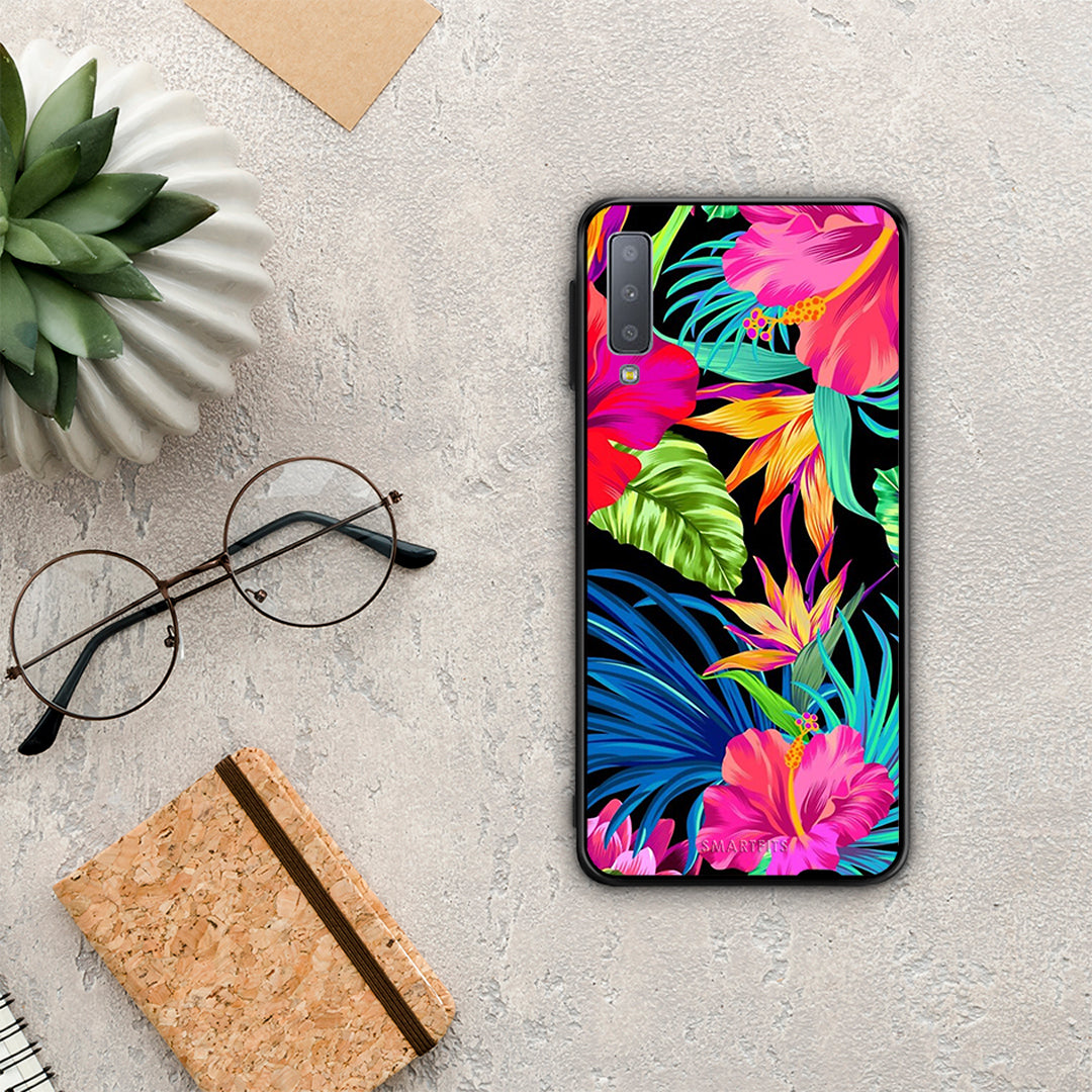 Tropical Flowers - Samsung Galaxy A7 2018 θήκη
