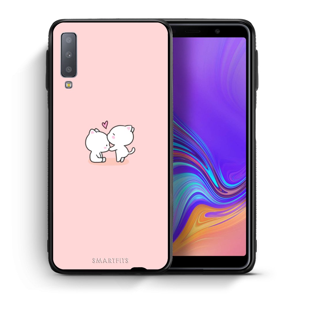 Θήκη Samsung A7 2018 Love Valentine από τη Smartfits με σχέδιο στο πίσω μέρος και μαύρο περίβλημα | Samsung A7 2018 Love Valentine case with colorful back and black bezels