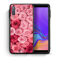 Thumbnail for Θήκη Samsung A7 2018 RoseGarden Valentine από τη Smartfits με σχέδιο στο πίσω μέρος και μαύρο περίβλημα | Samsung A7 2018 RoseGarden Valentine case with colorful back and black bezels