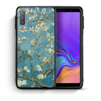 Thumbnail for Θήκη Samsung A7 2018 White Blossoms από τη Smartfits με σχέδιο στο πίσω μέρος και μαύρο περίβλημα | Samsung A7 2018 White Blossoms case with colorful back and black bezels