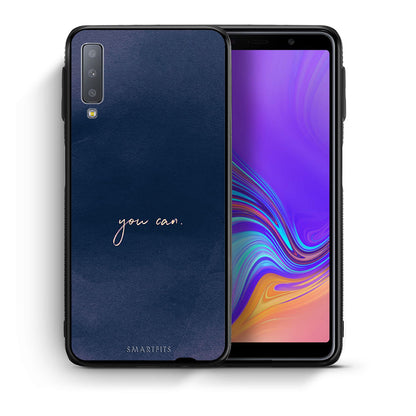 Θήκη Samsung A7 2018 You Can από τη Smartfits με σχέδιο στο πίσω μέρος και μαύρο περίβλημα | Samsung A7 2018 You Can case with colorful back and black bezels