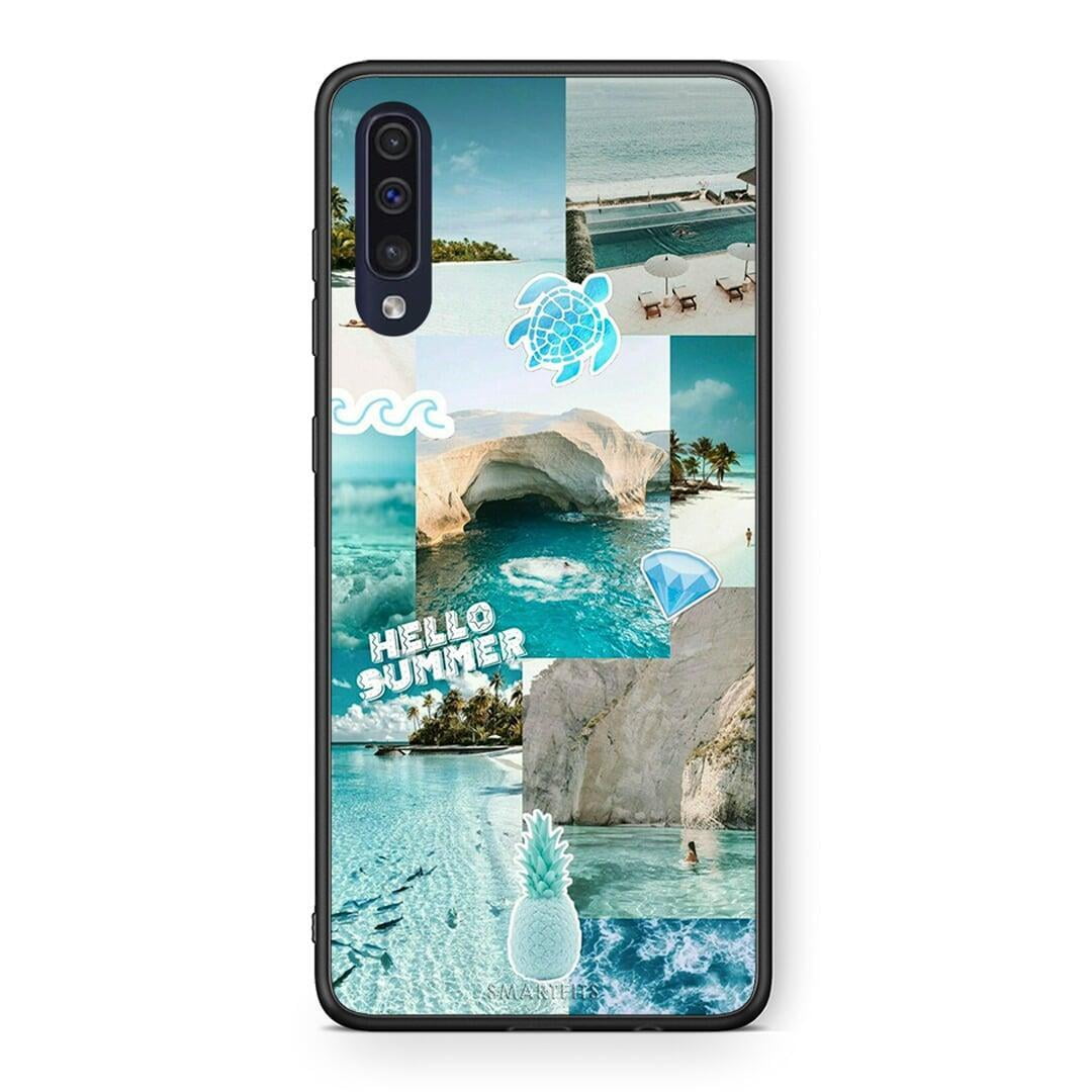 Samsung A70 Aesthetic Summer Θήκη από τη Smartfits με σχέδιο στο πίσω μέρος και μαύρο περίβλημα | Smartphone case with colorful back and black bezels by Smartfits
