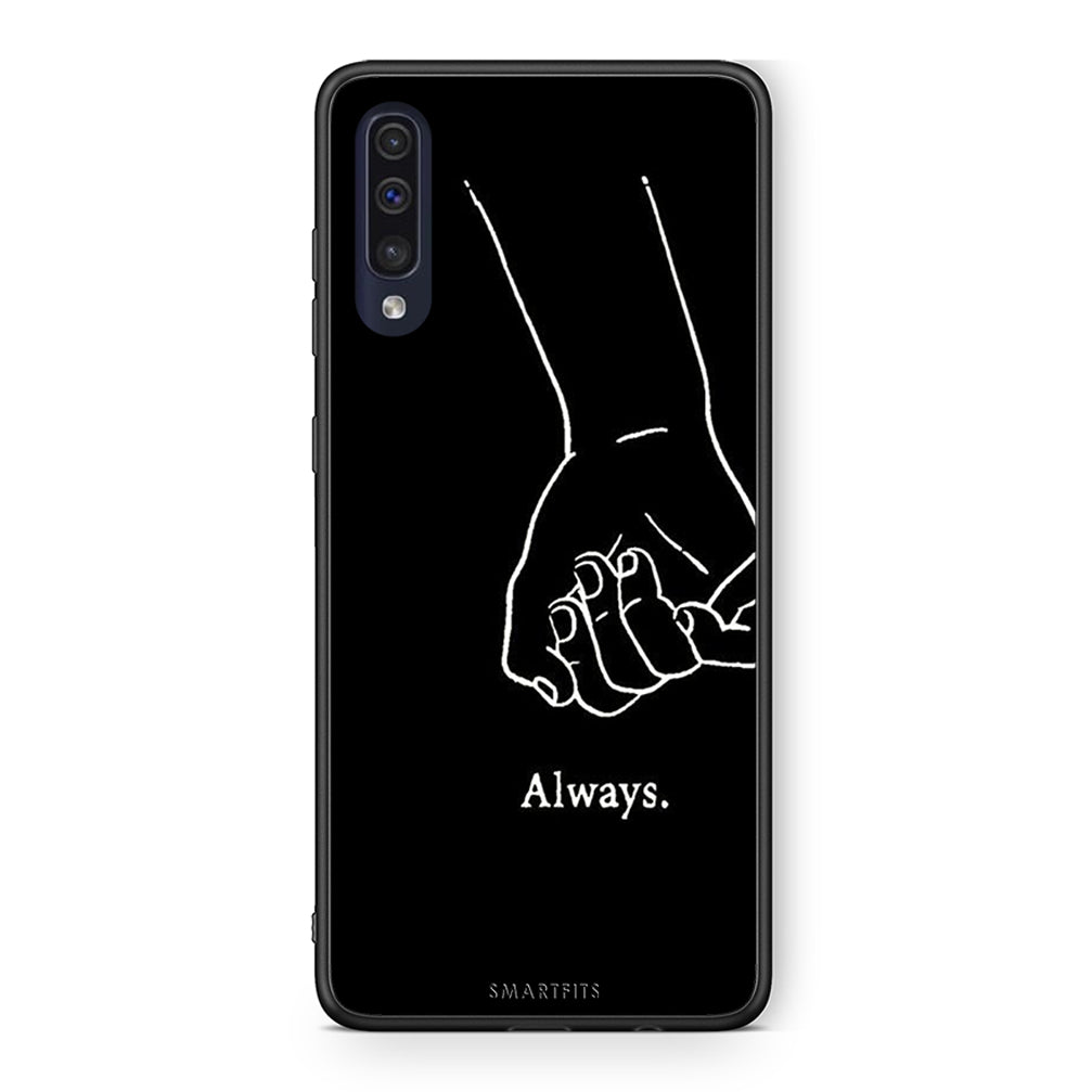 Samsung A70 Always & Forever 1 Θήκη Αγίου Βαλεντίνου από τη Smartfits με σχέδιο στο πίσω μέρος και μαύρο περίβλημα | Smartphone case with colorful back and black bezels by Smartfits