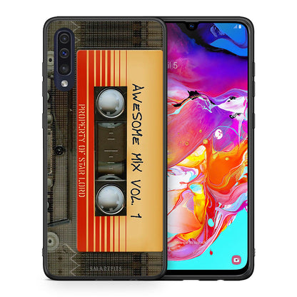 Θήκη Samsung A70 Awesome Mix από τη Smartfits με σχέδιο στο πίσω μέρος και μαύρο περίβλημα | Samsung A70 Awesome Mix case with colorful back and black bezels