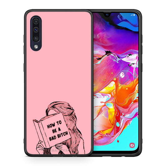 Θήκη Samsung A70 Bad Bitch από τη Smartfits με σχέδιο στο πίσω μέρος και μαύρο περίβλημα | Samsung A70 Bad Bitch case with colorful back and black bezels