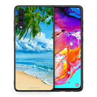 Thumbnail for Θήκη Samsung A70 Beautiful Beach από τη Smartfits με σχέδιο στο πίσω μέρος και μαύρο περίβλημα | Samsung A70 Beautiful Beach case with colorful back and black bezels