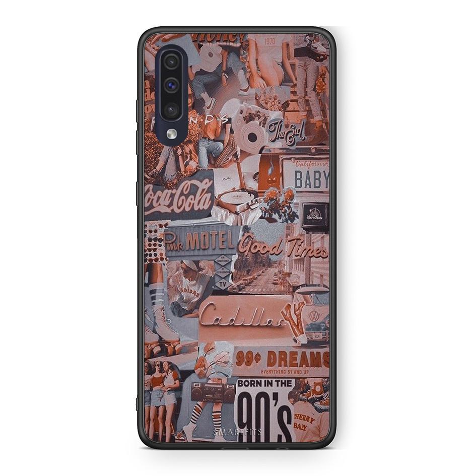 Samsung A70 Born In 90s θήκη από τη Smartfits με σχέδιο στο πίσω μέρος και μαύρο περίβλημα | Smartphone case with colorful back and black bezels by Smartfits