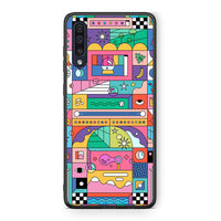 Thumbnail for Samsung A70 Bubbles Soap θήκη από τη Smartfits με σχέδιο στο πίσω μέρος και μαύρο περίβλημα | Smartphone case with colorful back and black bezels by Smartfits