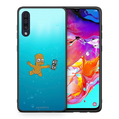 Θήκη Samsung A70 Chasing Money από τη Smartfits με σχέδιο στο πίσω μέρος και μαύρο περίβλημα | Samsung A70 Chasing Money case with colorful back and black bezels