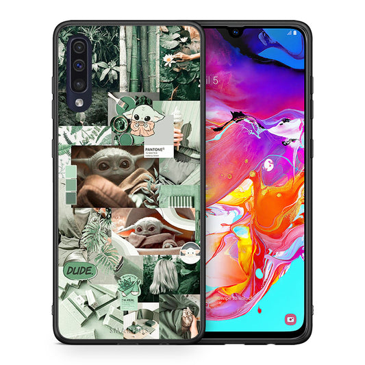 Θήκη Αγίου Βαλεντίνου Samsung A70 Collage Dude από τη Smartfits με σχέδιο στο πίσω μέρος και μαύρο περίβλημα | Samsung A70 Collage Dude case with colorful back and black bezels