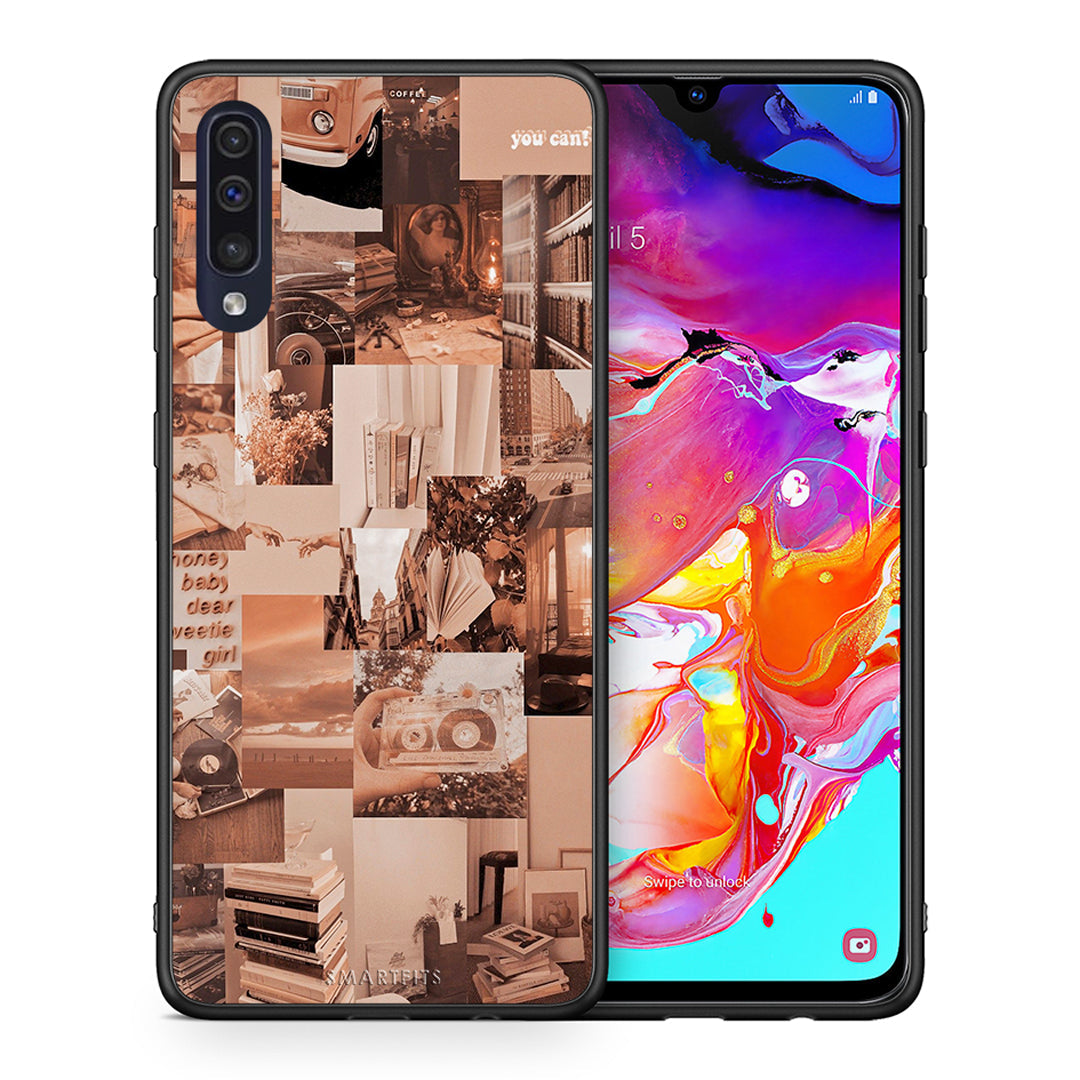 Θήκη Αγίου Βαλεντίνου Samsung A70 Collage You Can από τη Smartfits με σχέδιο στο πίσω μέρος και μαύρο περίβλημα | Samsung A70 Collage You Can case with colorful back and black bezels