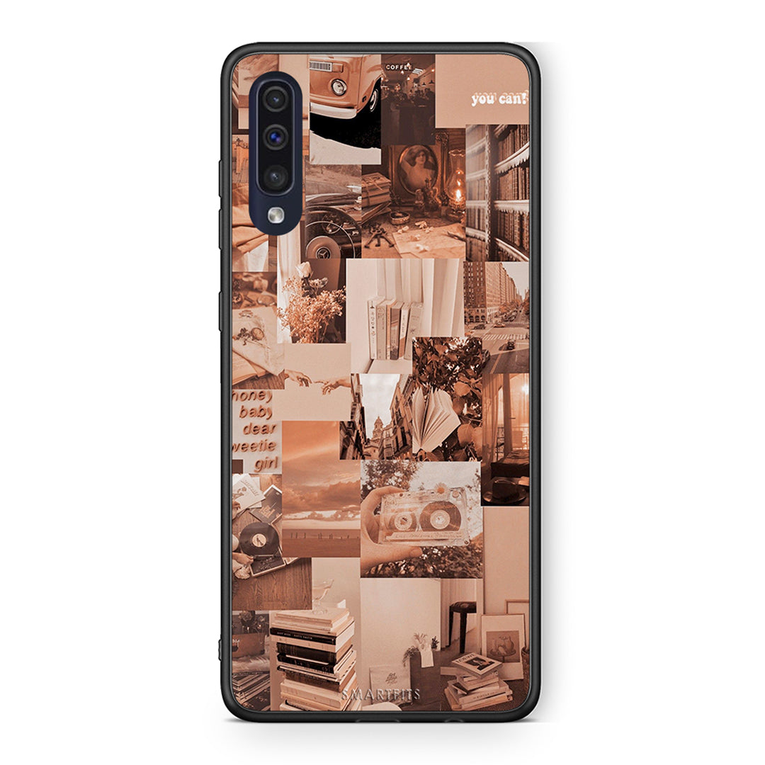 Samsung A70 Collage You Can Θήκη Αγίου Βαλεντίνου από τη Smartfits με σχέδιο στο πίσω μέρος και μαύρο περίβλημα | Smartphone case with colorful back and black bezels by Smartfits