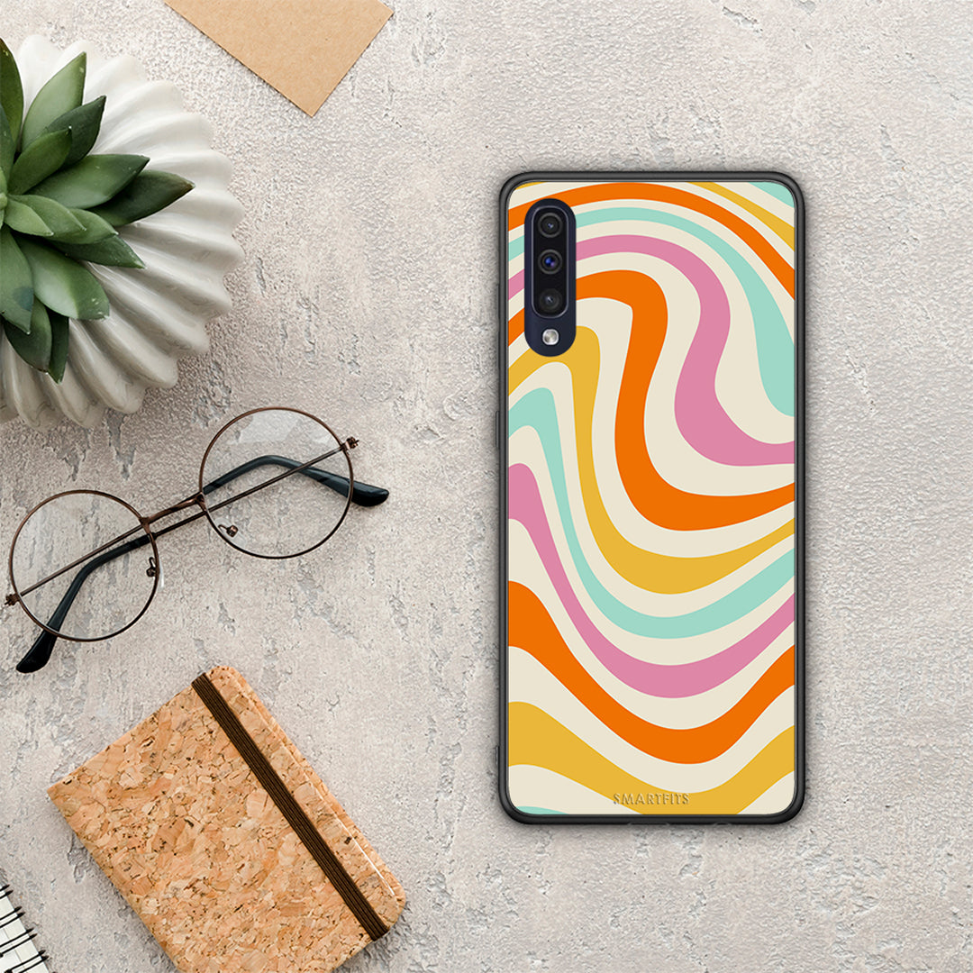 Colourful Waves - Samsung Galaxy A70 θήκη