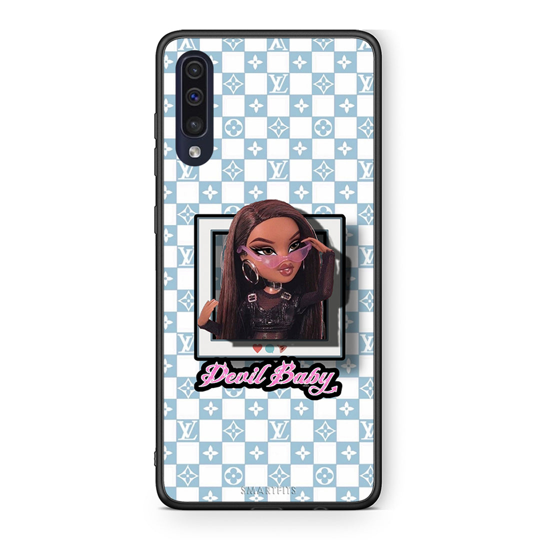 Samsung A70 Devil Baby Θήκη Αγίου Βαλεντίνου από τη Smartfits με σχέδιο στο πίσω μέρος και μαύρο περίβλημα | Smartphone case with colorful back and black bezels by Smartfits