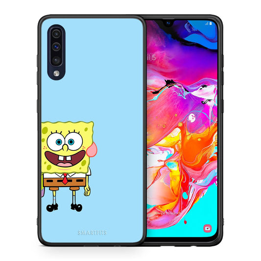 Θήκη Samsung A70 Friends Bob από τη Smartfits με σχέδιο στο πίσω μέρος και μαύρο περίβλημα | Samsung A70 Friends Bob case with colorful back and black bezels