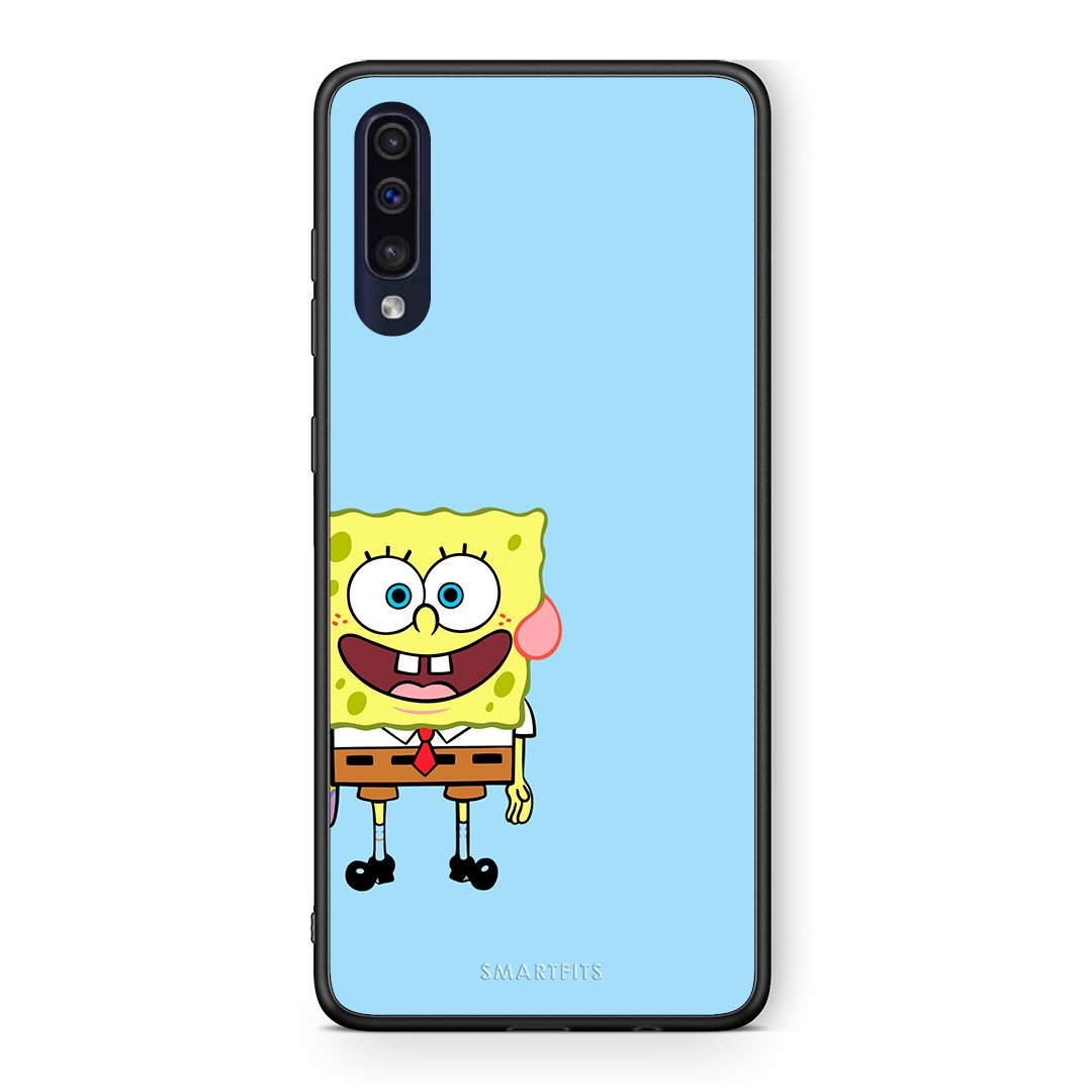 Samsung A70 Friends Bob θήκη από τη Smartfits με σχέδιο στο πίσω μέρος και μαύρο περίβλημα | Smartphone case with colorful back and black bezels by Smartfits