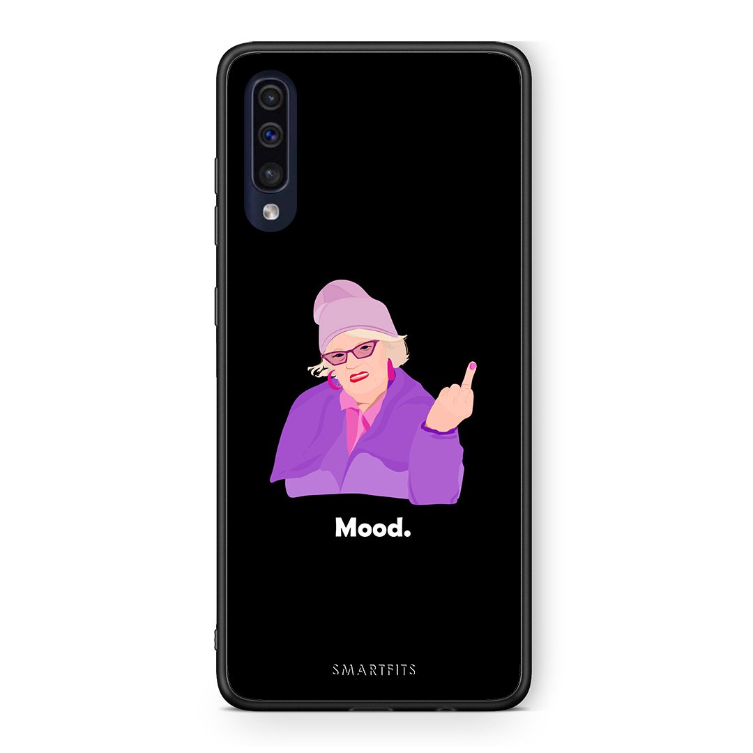 Samsung A70 Grandma Mood Black θήκη από τη Smartfits με σχέδιο στο πίσω μέρος και μαύρο περίβλημα | Smartphone case with colorful back and black bezels by Smartfits