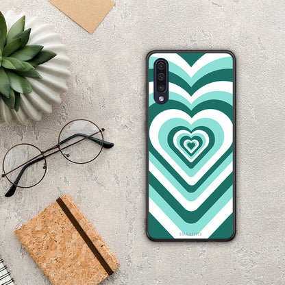 Green Hearts - Samsung Galaxy A70 θήκη