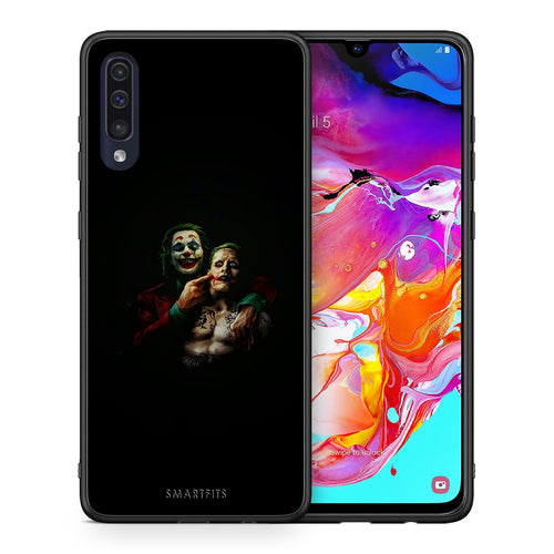 Θήκη Samsung A70 Clown Hero από τη Smartfits με σχέδιο στο πίσω μέρος και μαύρο περίβλημα | Samsung A70 Clown Hero case with colorful back and black bezels