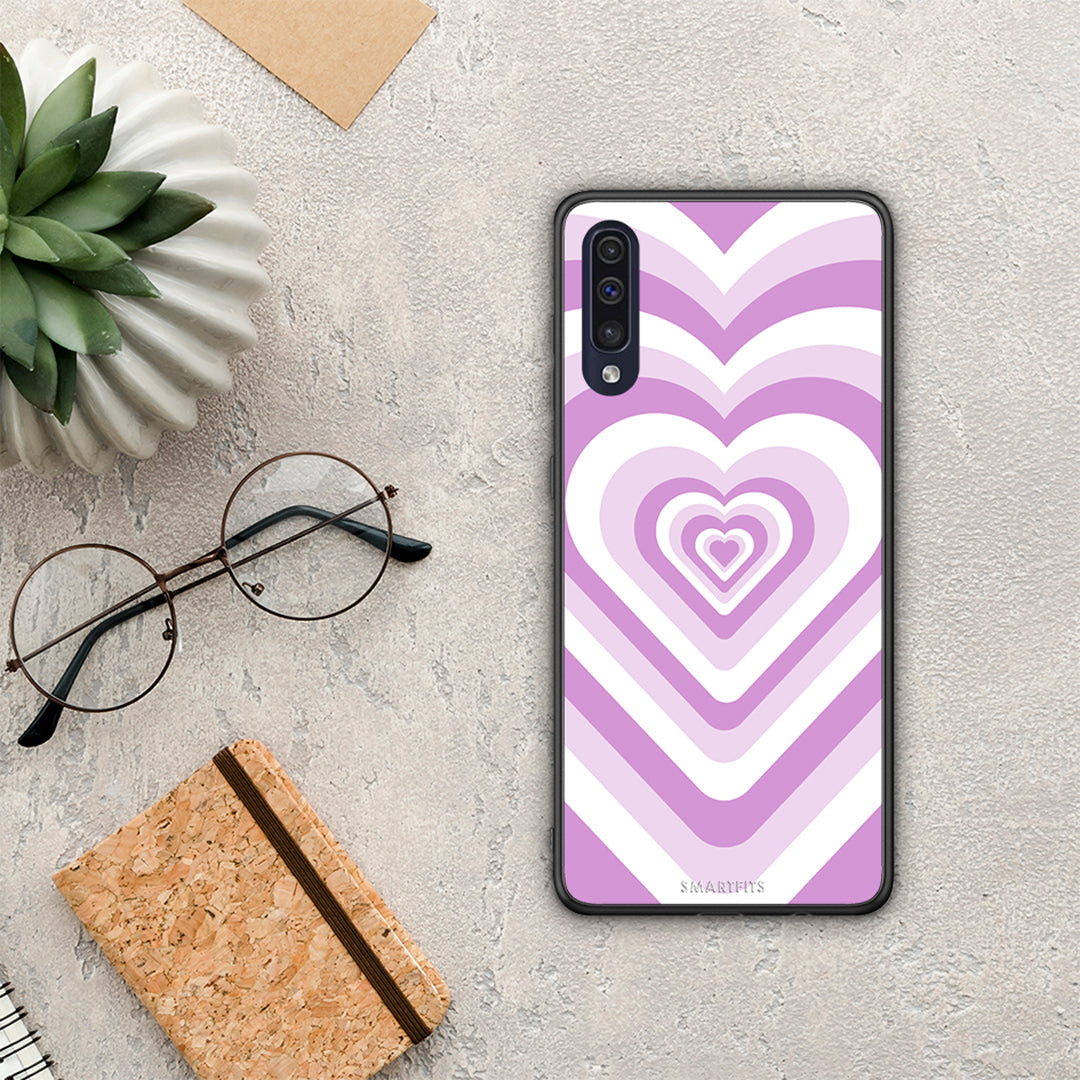 Lilac Hearts - Samsung Galaxy A70 θήκη