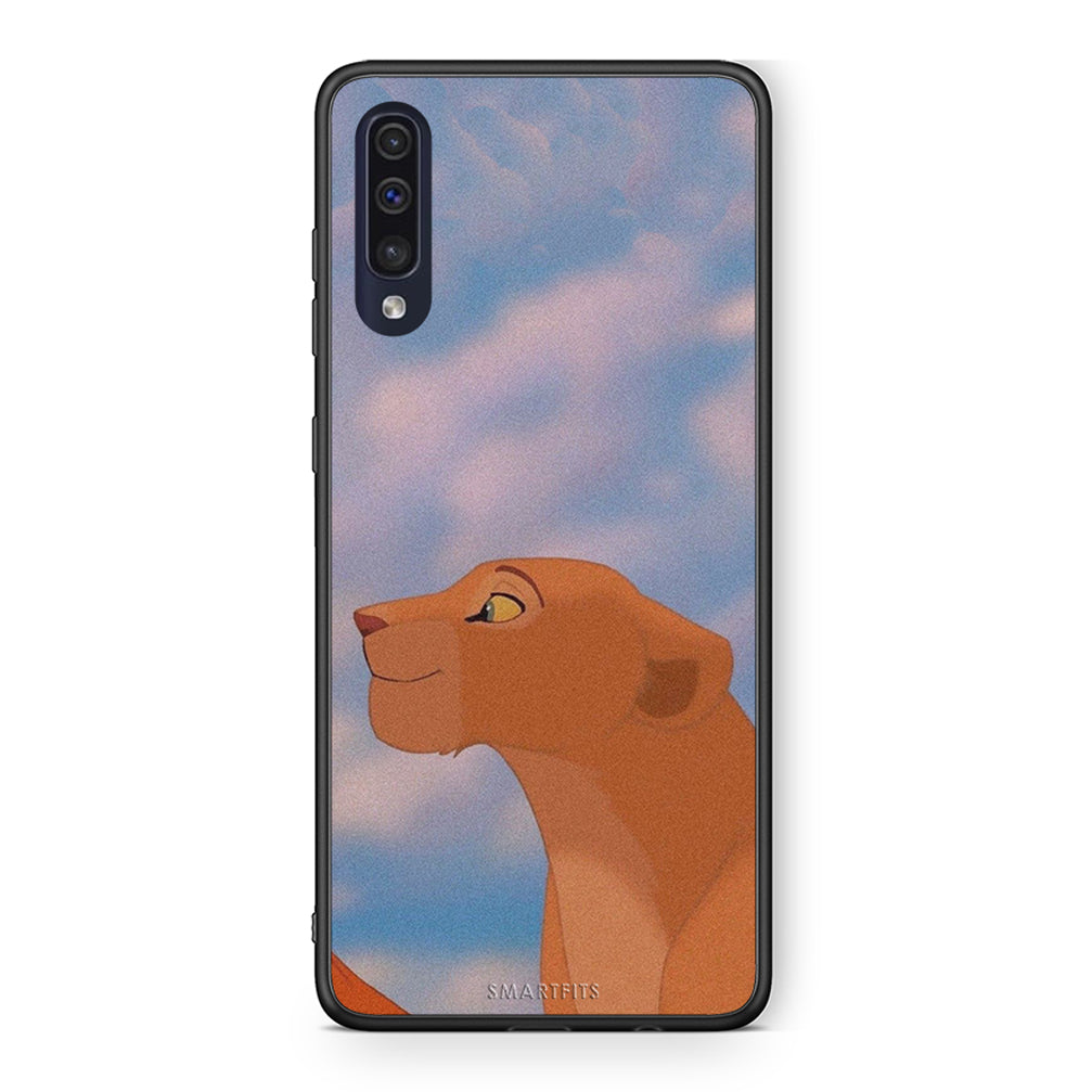 Samsung A70 Lion Love 2 Θήκη Αγίου Βαλεντίνου από τη Smartfits με σχέδιο στο πίσω μέρος και μαύρο περίβλημα | Smartphone case with colorful back and black bezels by Smartfits
