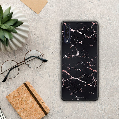 Marble Black Rosegold - Samsung Galaxy A70 θήκη
