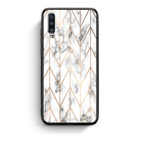 Thumbnail for 44 - Samsung A70  Gold Geometric Marble case, cover, bumper