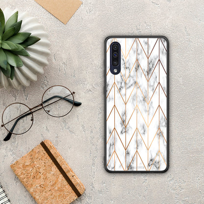 Marble Gold Geometric - Samsung Galaxy A70 θήκη