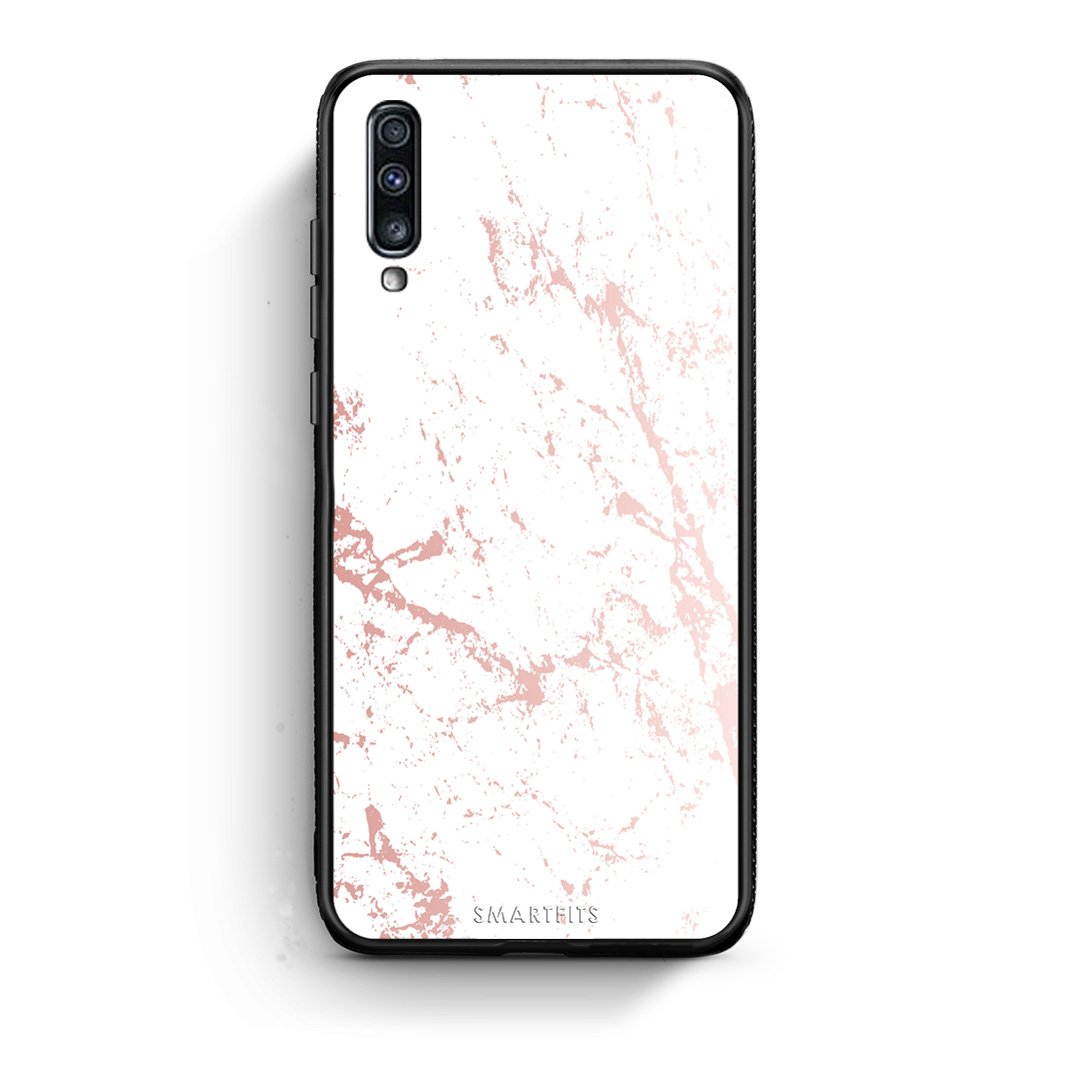 116 - Samsung A70  Pink Splash Marble case, cover, bumper