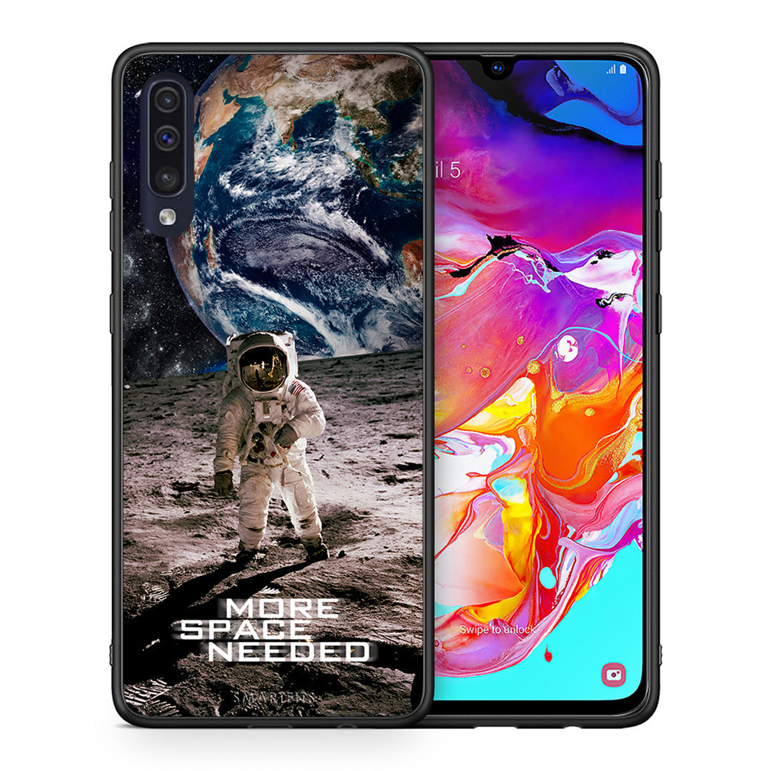 Θήκη Samsung A70 More Space από τη Smartfits με σχέδιο στο πίσω μέρος και μαύρο περίβλημα | Samsung A70 More Space case with colorful back and black bezels