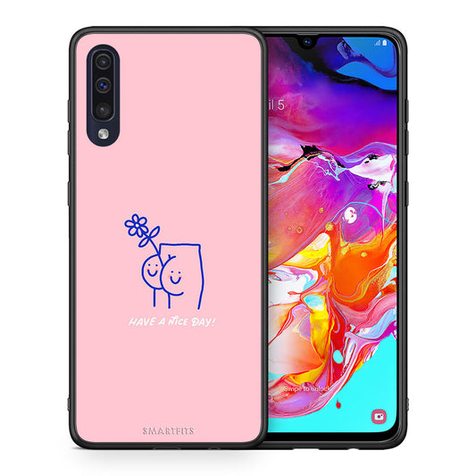 Θήκη Samsung A70 Nice Day από τη Smartfits με σχέδιο στο πίσω μέρος και μαύρο περίβλημα | Samsung A70 Nice Day case with colorful back and black bezels