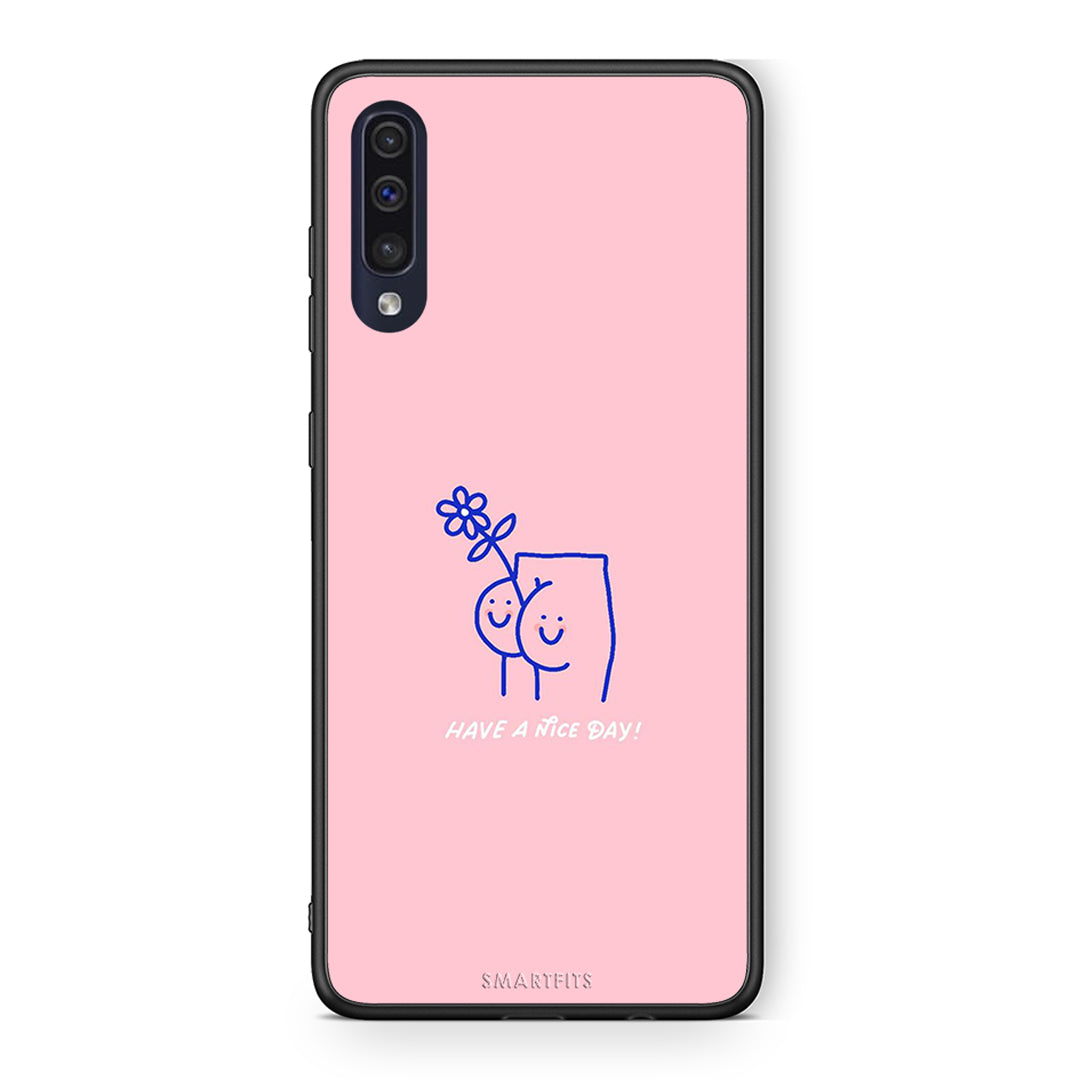 Samsung A70 Nice Day θήκη από τη Smartfits με σχέδιο στο πίσω μέρος και μαύρο περίβλημα | Smartphone case with colorful back and black bezels by Smartfits