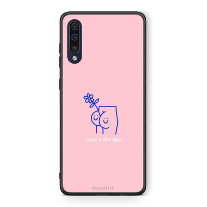 Samsung A70 Nice Day θήκη από τη Smartfits με σχέδιο στο πίσω μέρος και μαύρο περίβλημα | Smartphone case with colorful back and black bezels by Smartfits