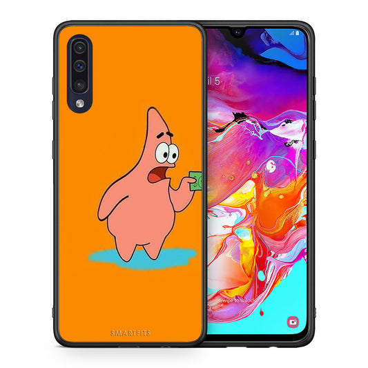 Θήκη Αγίου Βαλεντίνου Samsung A70 No Money 1 από τη Smartfits με σχέδιο στο πίσω μέρος και μαύρο περίβλημα | Samsung A70 No Money 1 case with colorful back and black bezels