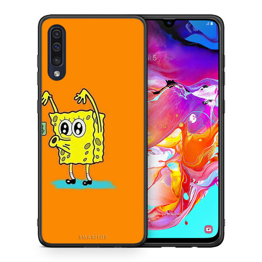 Θήκη Αγίου Βαλεντίνου Samsung A70 No Money 2 από τη Smartfits με σχέδιο στο πίσω μέρος και μαύρο περίβλημα | Samsung A70 No Money 2 case with colorful back and black bezels
