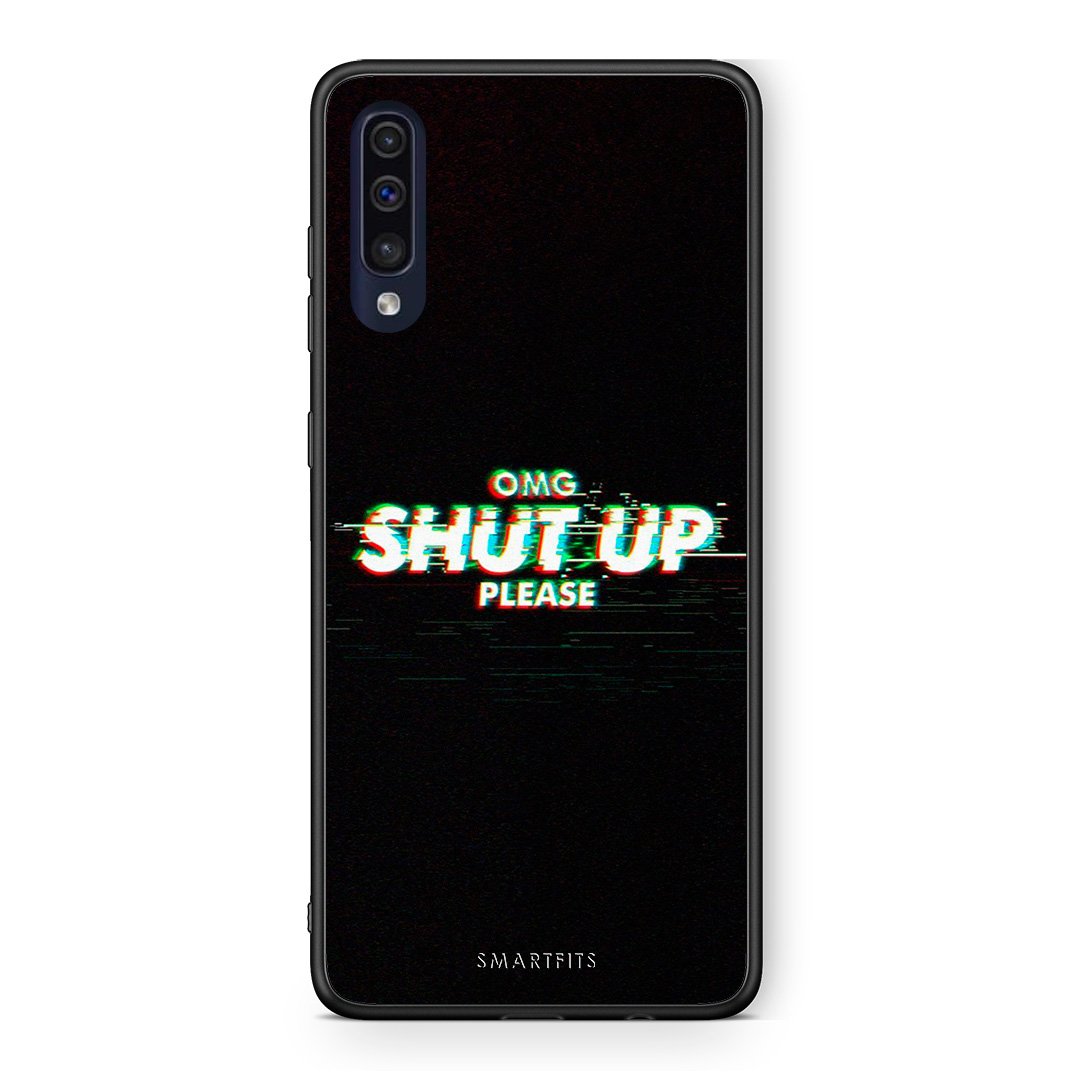 Samsung A70 OMG ShutUp θήκη από τη Smartfits με σχέδιο στο πίσω μέρος και μαύρο περίβλημα | Smartphone case with colorful back and black bezels by Smartfits