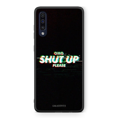 Samsung A70 OMG ShutUp θήκη από τη Smartfits με σχέδιο στο πίσω μέρος και μαύρο περίβλημα | Smartphone case with colorful back and black bezels by Smartfits