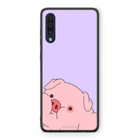 Thumbnail for Samsung A70 Pig Love 2 Θήκη Αγίου Βαλεντίνου από τη Smartfits με σχέδιο στο πίσω μέρος και μαύρο περίβλημα | Smartphone case with colorful back and black bezels by Smartfits