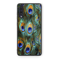 Thumbnail for Samsung A70 Real Peacock Feathers θήκη από τη Smartfits με σχέδιο στο πίσω μέρος και μαύρο περίβλημα | Smartphone case with colorful back and black bezels by Smartfits
