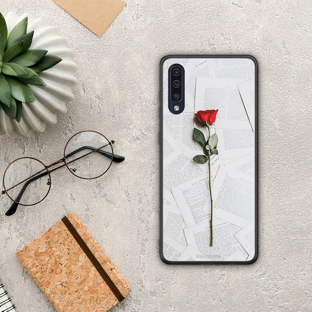 Red Rose - Samsung Galaxy A70 θήκη