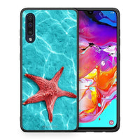 Thumbnail for Θήκη Samsung A70 Red Starfish από τη Smartfits με σχέδιο στο πίσω μέρος και μαύρο περίβλημα | Samsung A70 Red Starfish case with colorful back and black bezels
