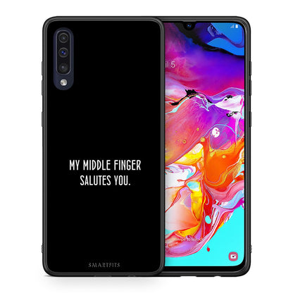Θήκη Samsung A70 Salute από τη Smartfits με σχέδιο στο πίσω μέρος και μαύρο περίβλημα | Samsung A70 Salute case with colorful back and black bezels