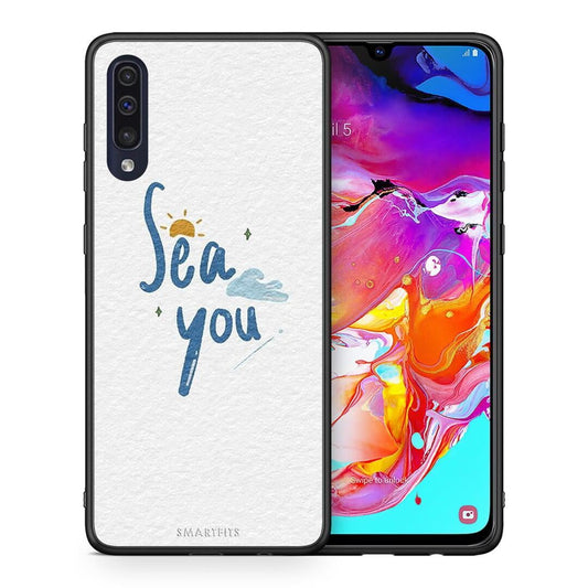 Θήκη Samsung A70 Sea You από τη Smartfits με σχέδιο στο πίσω μέρος και μαύρο περίβλημα | Samsung A70 Sea You case with colorful back and black bezels