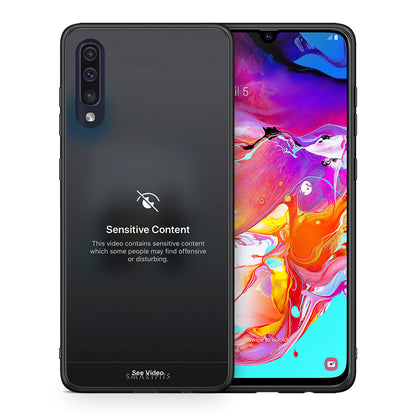 Θήκη Samsung A70 Sensitive Content από τη Smartfits με σχέδιο στο πίσω μέρος και μαύρο περίβλημα | Samsung A70 Sensitive Content case with colorful back and black bezels